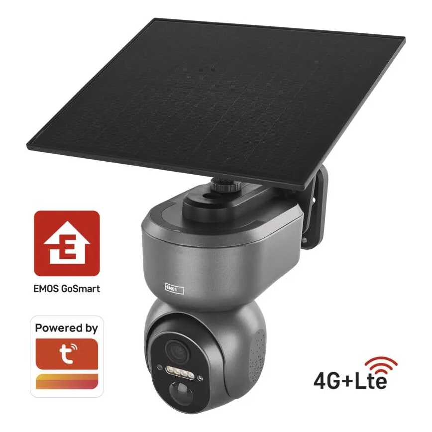 Slimme zonnecamera met GoSmart-sensor, 4G/LTE, 10400 mAh, 5V, IP65, Tuya