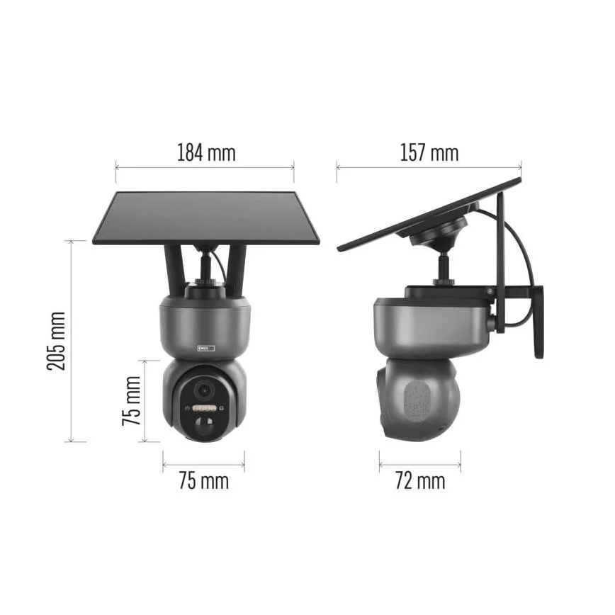 Slimme zonnecamera met GoSmart-sensor, 4G/LTE, 10400 mAh, 5V, IP65, Tuya