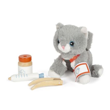 Small Foot - Pluche kat met verzorgingsset