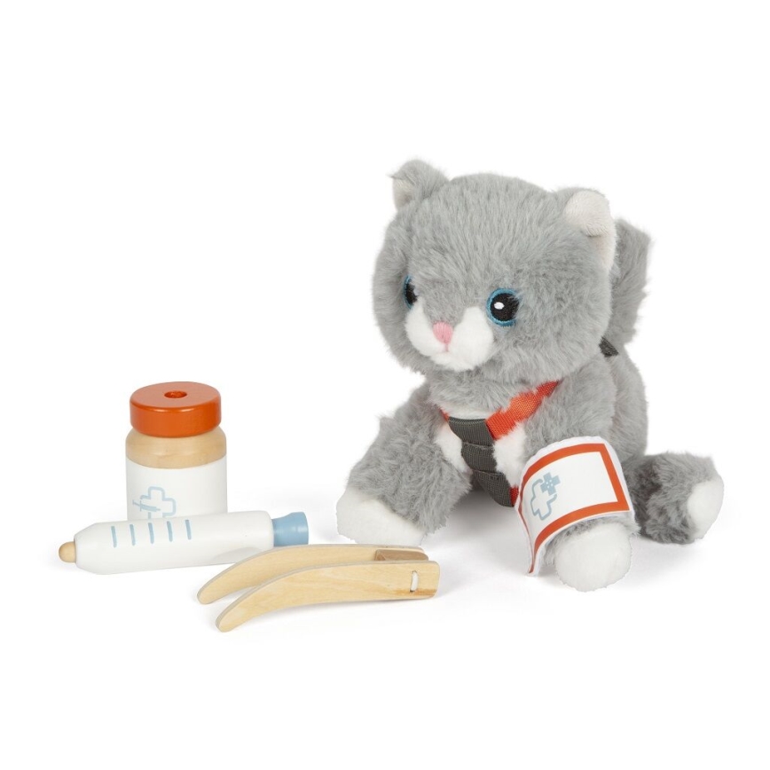 Small Foot - Pluche kat met verzorgingsset