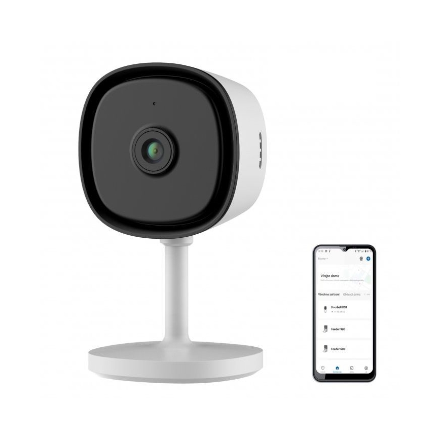 Smart binnen camera met sensor Full HD 1080p 5V Wi-Fi wit