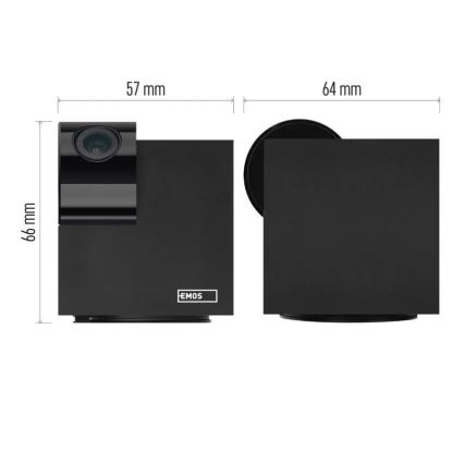 Smart binnen swivel camera met bewegingssensor GoSmart 5V Wi-Fi Tuya zwart