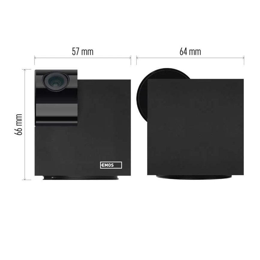 Smart binnen swivel camera met bewegingssensor GoSmart 5V Wi-Fi Tuya zwart