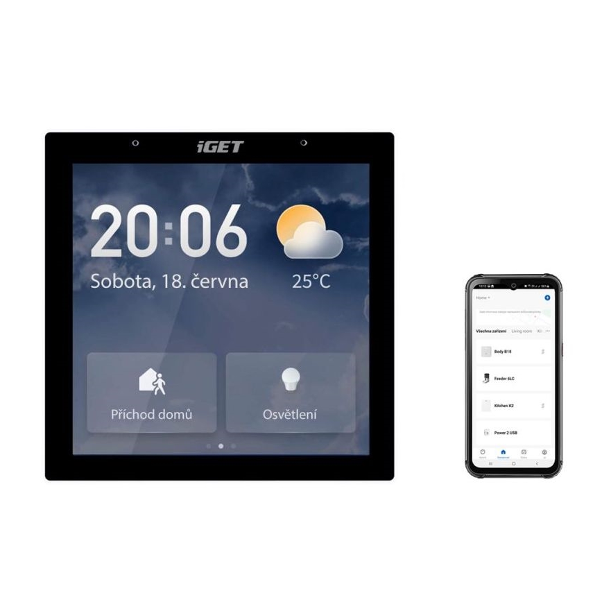 Smart gateway met een aanraken scherm GW6 Wi-Fi Zigbee Bluetooth