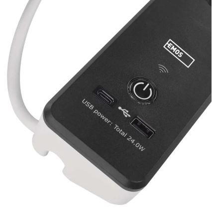 Smart verlenging kabel met een schakelaar GoSmart 4Z + 1xUSB-A + 1xUSB-C 2 m Wi-Fi Tuya