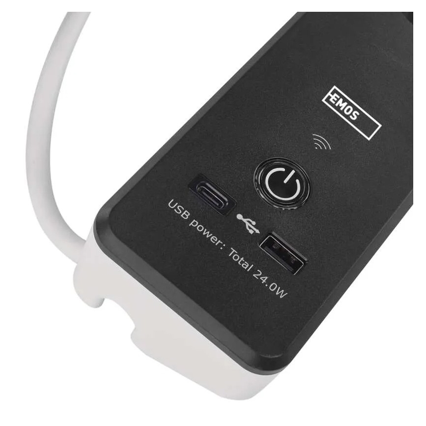 Smart verlenging kabel met een schakelaar GoSmart 4Z + 1xUSB-A + 1xUSB-C 2 m Wi-Fi Tuya