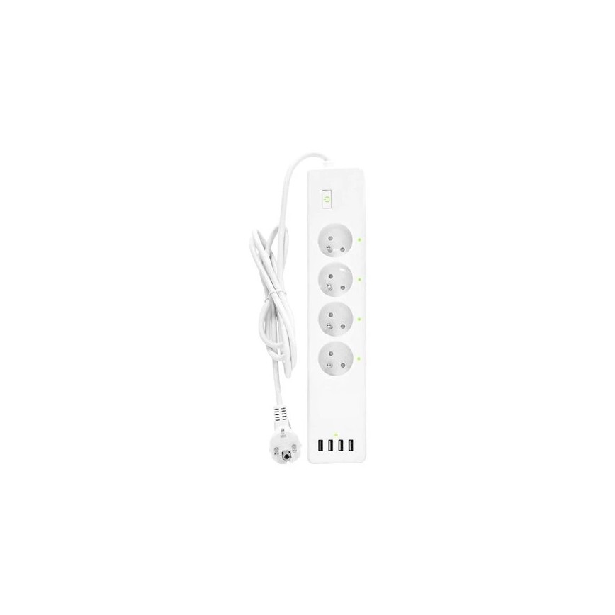 Verlengsnoer met schakelaar SMART 1,8 m 4Z + 4xUSB Wi-Fi Tuya