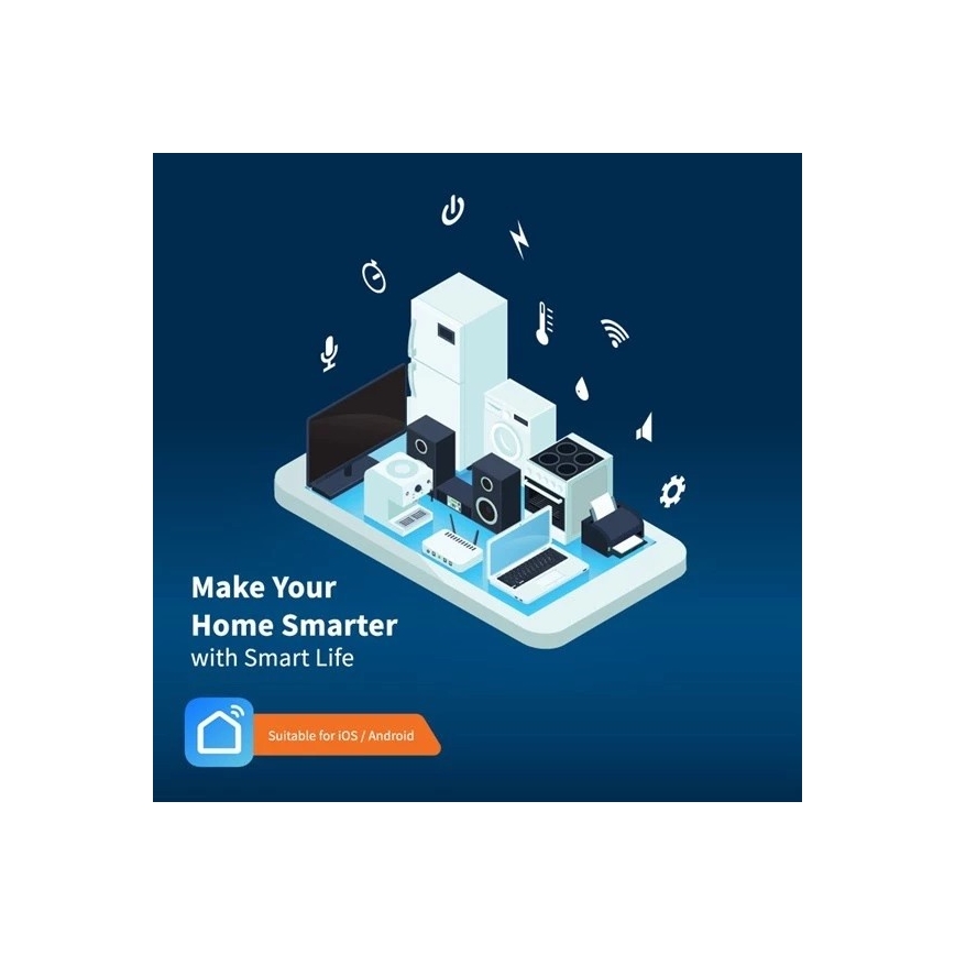Verlengsnoer met schakelaar SMART 1,8 m 4Z + 4xUSB Wi-Fi Tuya