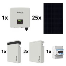 Solar. kit: SOLAX Power - 10kWp RISEN Full Black + 10kW SOLAX omzetter 3f + 17,4 kWh batterij