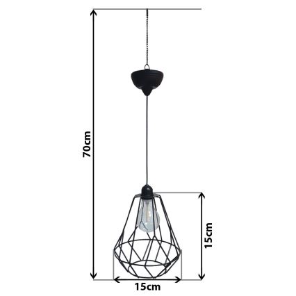 Solar LED Hanglamp aan een koord KATTY 1,2V IP44