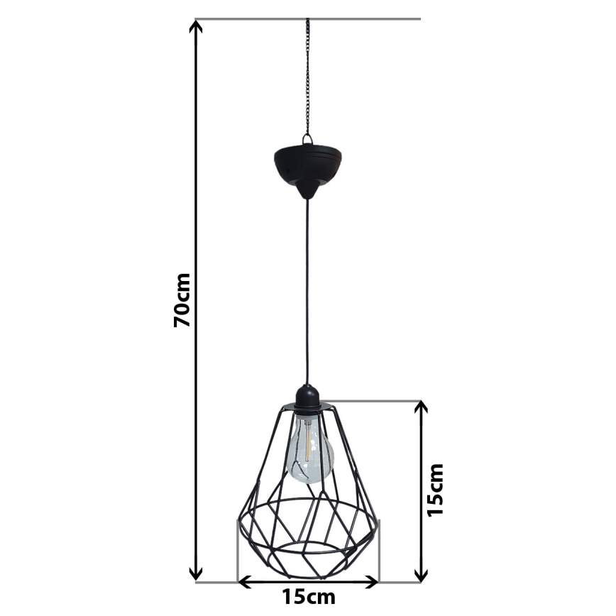 Solar LED Hanglamp aan een koord KATTY 1,2V IP44