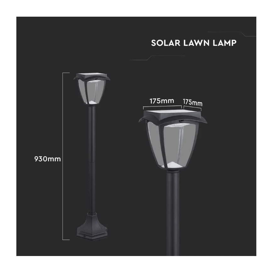 Solar LED Lamp LED/2W/230V 93 cm 3000/6000K IP65