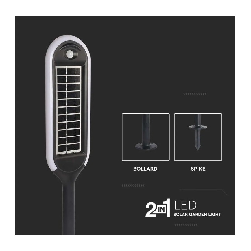 Solar LED Lamp met Sensor BOLLARD LED/5W/5,5V IP65 4000K