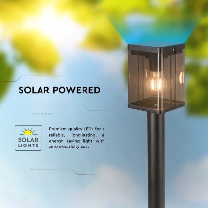 Solar LED lamp met sensor voor buiten LED/2,5W/3,7V 3000K IP54 zwart