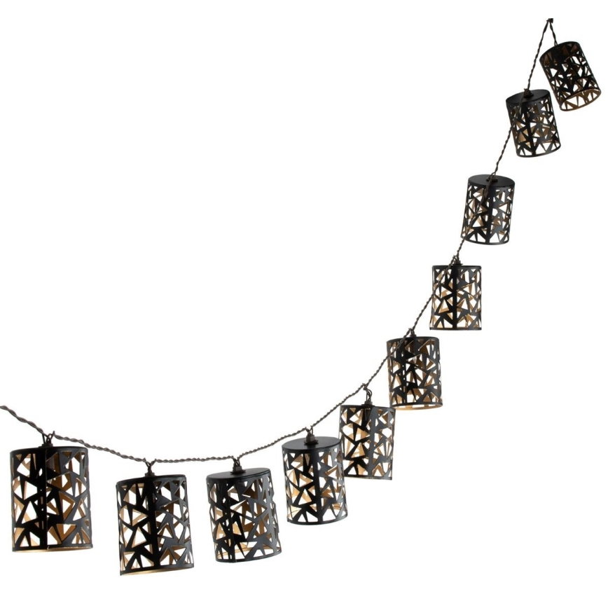 Solar LED Lichtketting 10xE12/3,65m IP44 warm wit
