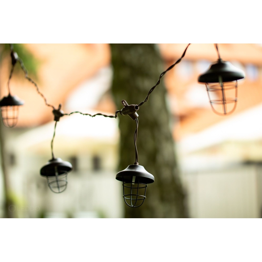 Solar LED Lichtketting 10xLED/4,57m IP44 warm wit
