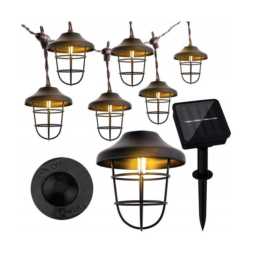 Solar LED Lichtketting 10xLED/4,57m IP44 warm wit
