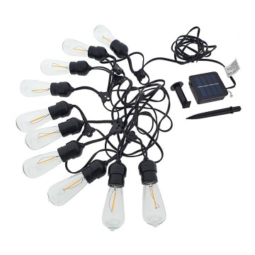 Solar LED Lichtketting 10xLED/5,94m IP44 warm wit