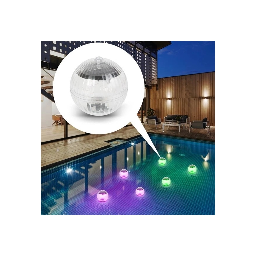 Solar LED RGB Lamp voor een Zwembad met Schemersensor LED/1,2V/600 mAh IP65