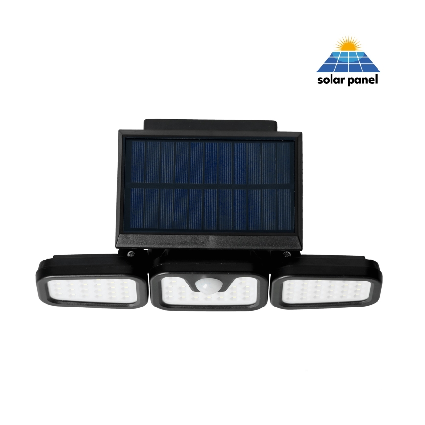 Solar LED Schijnwerper met Sensor LED/1,5W/3,7V 6000K IP44 2400 mAh
