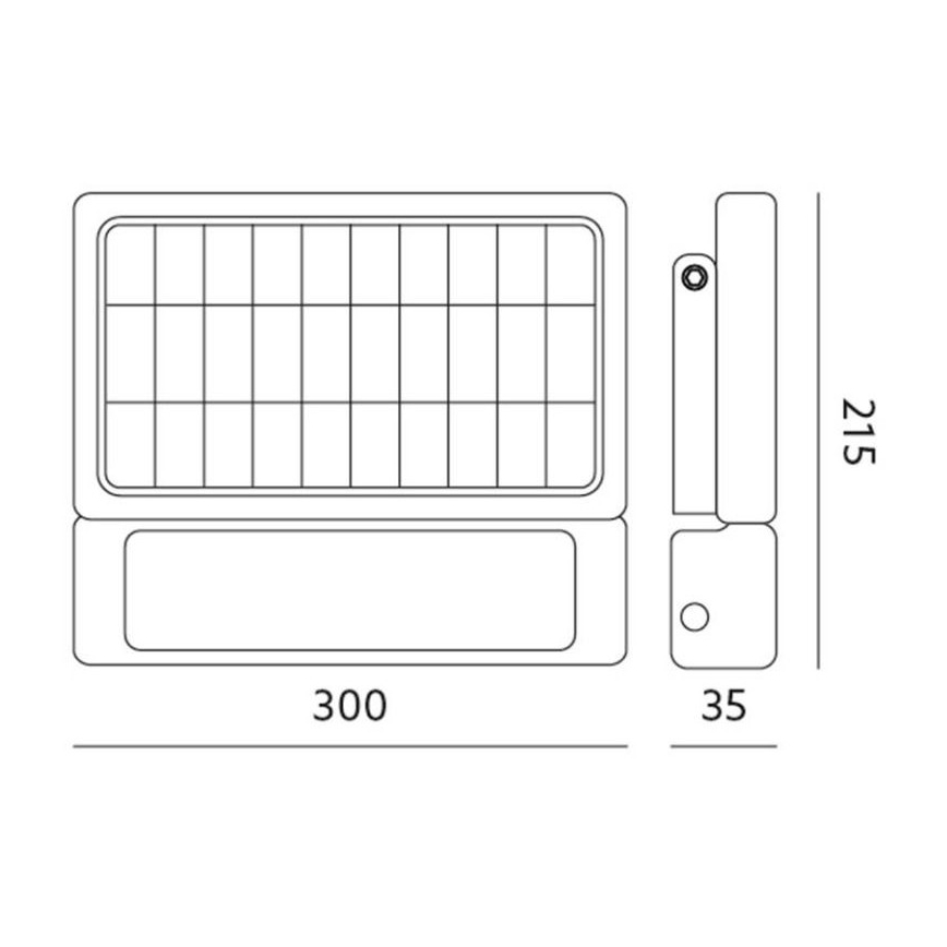 Solar LED Schijnwerper met Sensor LED/10W/3,7V 4000K IP65 7200 mAh