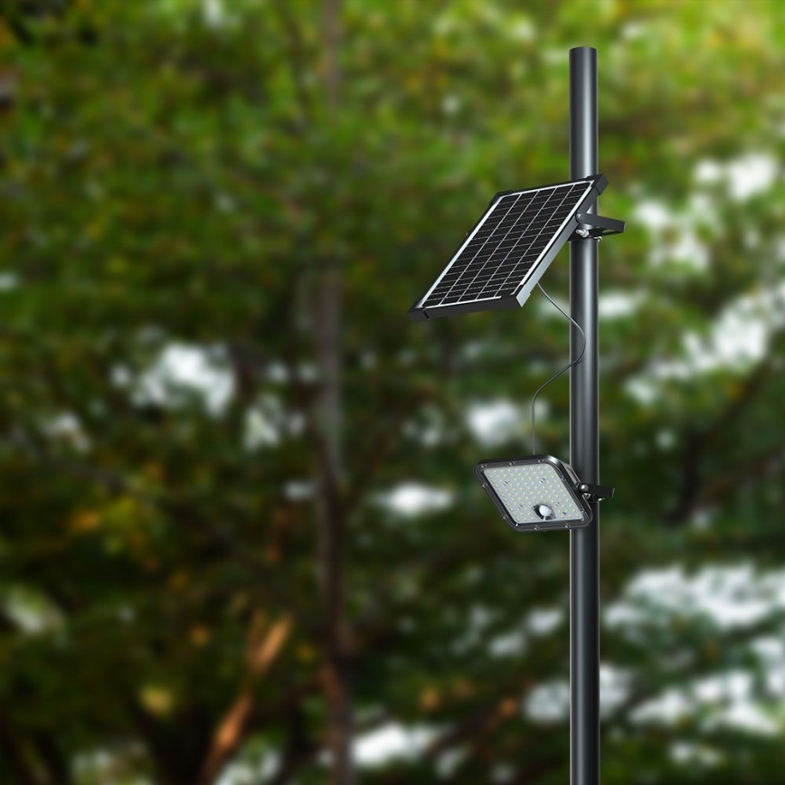 Solar LED Schijnwerper met Sensor LED/30W/6,4V 4000K + afstandsbediening