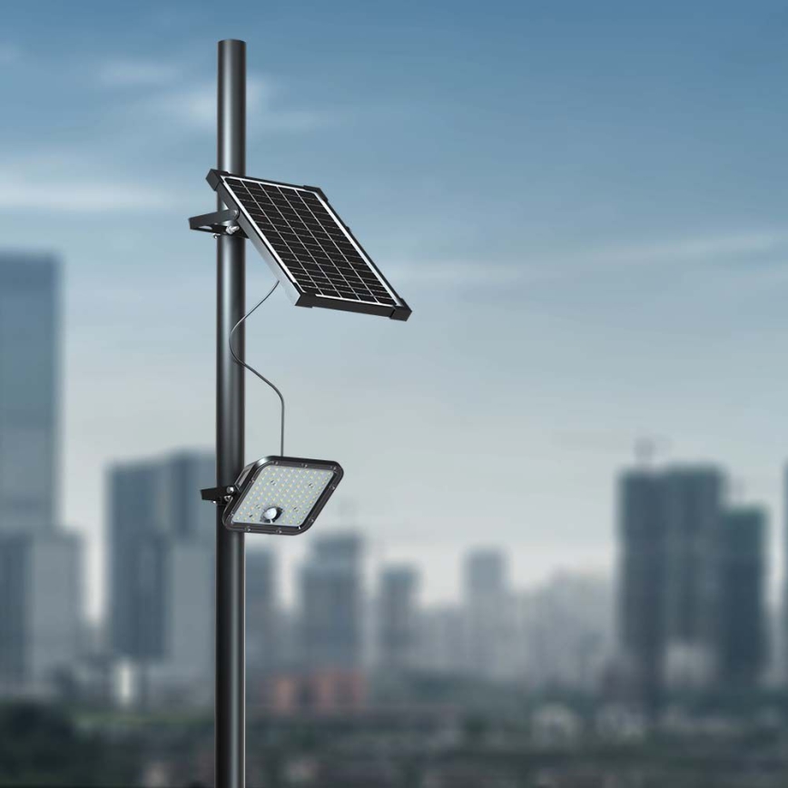 Solar LED Schijnwerper met Sensor LED/30W/6,4V 4000K + afstandsbediening