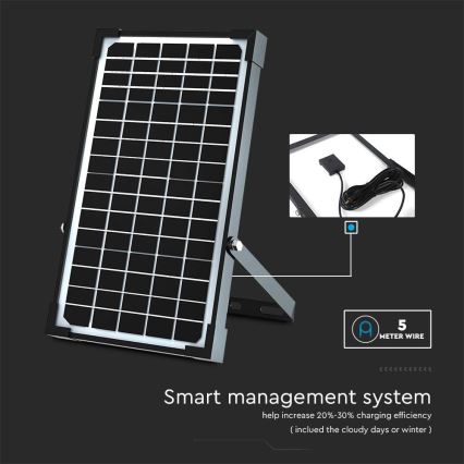 Solar LED Schijnwerper met Sensor LED/30W/6,4V 4000K + afstandsbediening