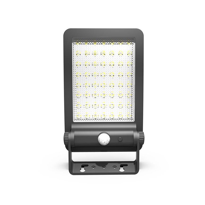 Solar LED Schijnwerper met Sensor LED/5W/3,7V 4000K 1500 mAh IP54 zwart