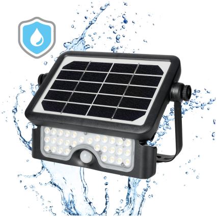 Solar LED Schijnwerper met Sensor LED/5W/3,7V 4000K IP65 3000 mAh