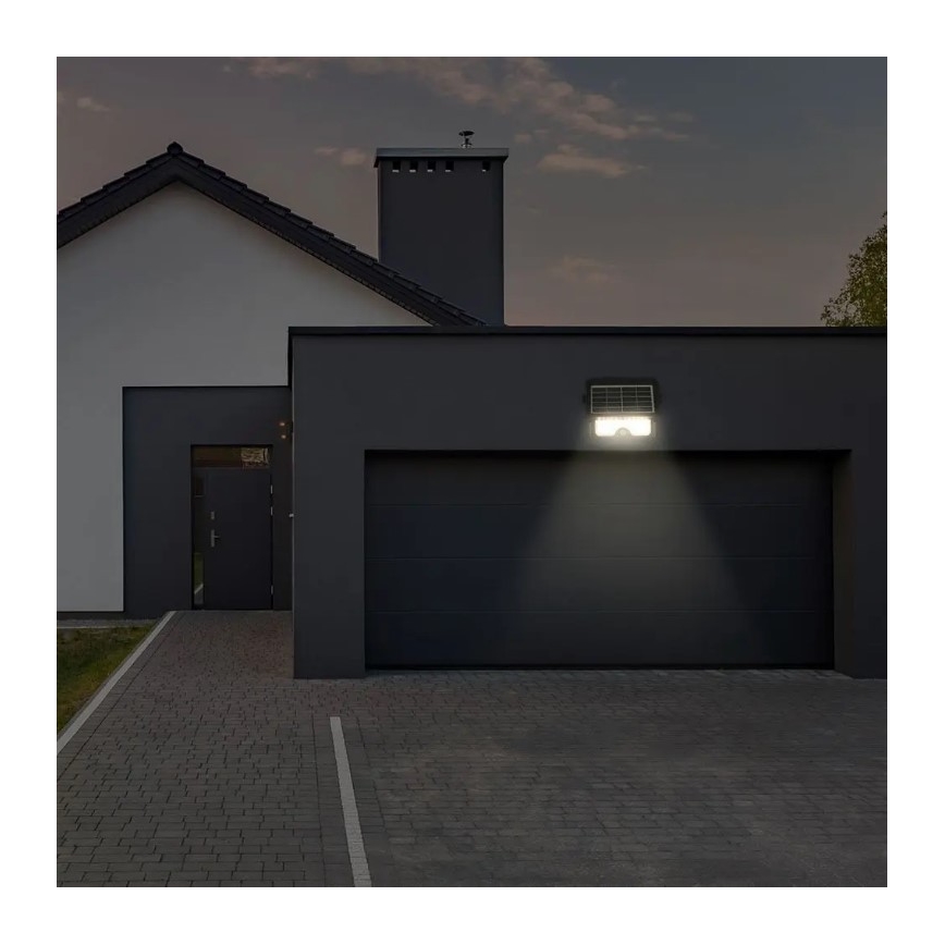 Solar LED Schijnwerper met Sensor LED/5W/3,7V IP65 4000K 3000 mAh