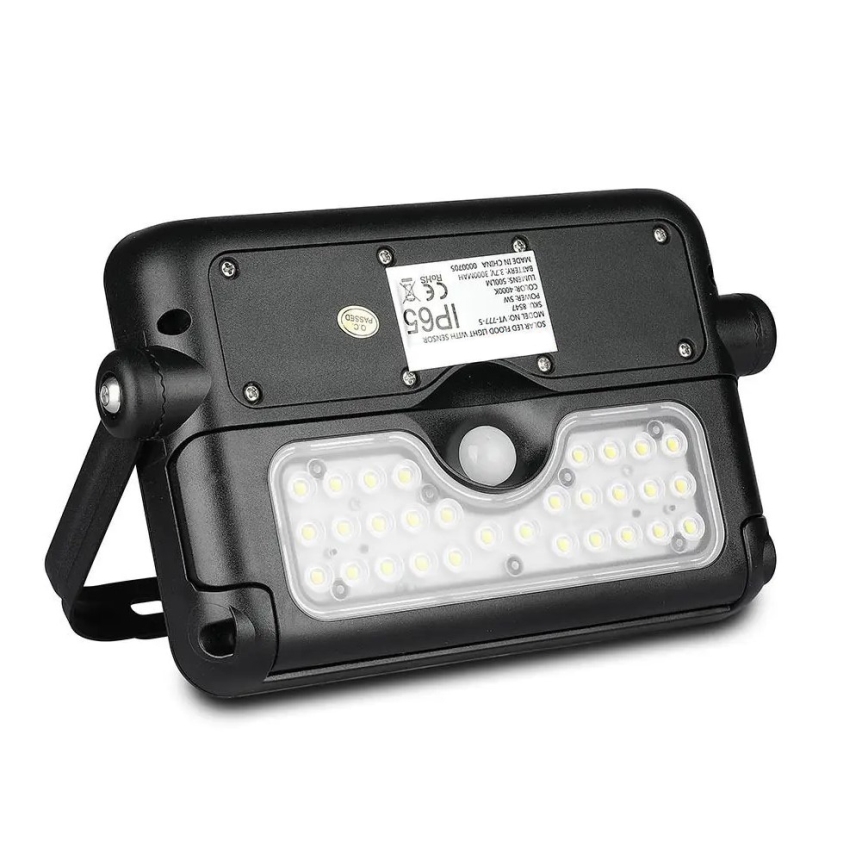 Solar LED Schijnwerper met Sensor LED/5W/3,7V IP65 4000K 3000 mAh