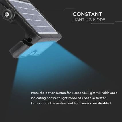Solar LED Schijnwerper met Sensor LED/5W/3,7V IP65 4000K 3000 mAh