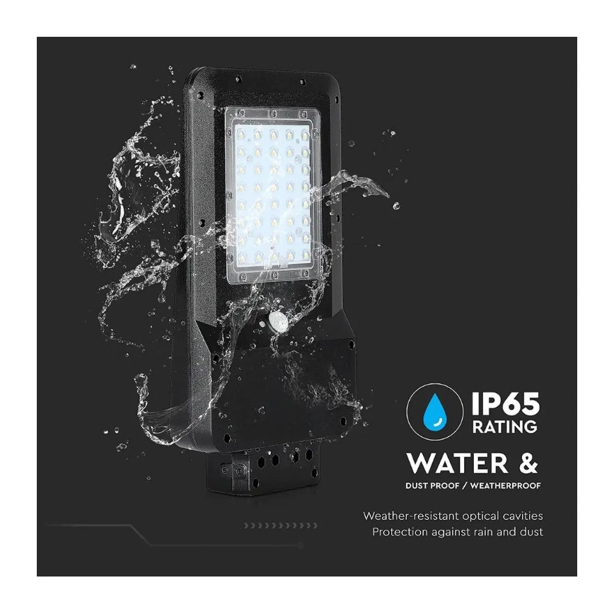 Solar LED Straatlamp met sensor LED/15W/7,4V 6000K IP65 10800 mAh