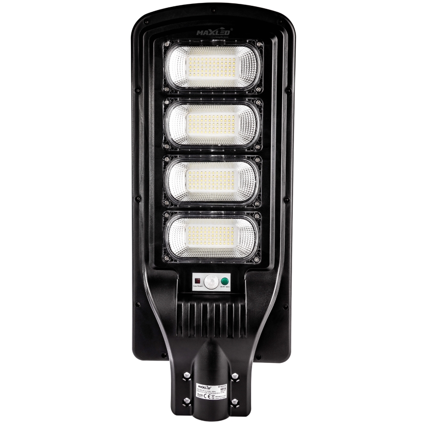 LED Dimbare zonne-straatlantaarn met sensor LED/240W/6V 6500K IP65 zwart + afstandsbediening