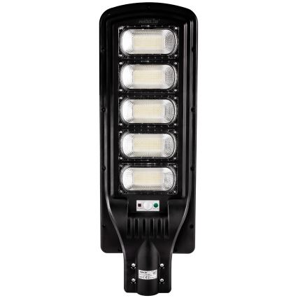 LED Dimbare zonne-straatlantaarn met sensor LED/300W/6V 6500K IP65 zwart + afstandsbediening