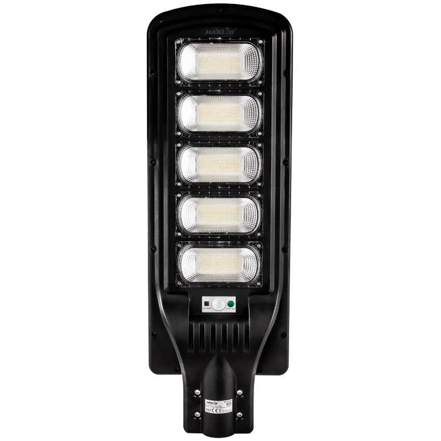 LED Dimbare zonne-straatlantaarn met sensor LED/300W/6V 6500K IP65 zwart + afstandsbediening