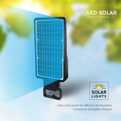 Solar LED Straatlamp met sensor LED/40W/9,6V IP65 6000K + afstandsbediening