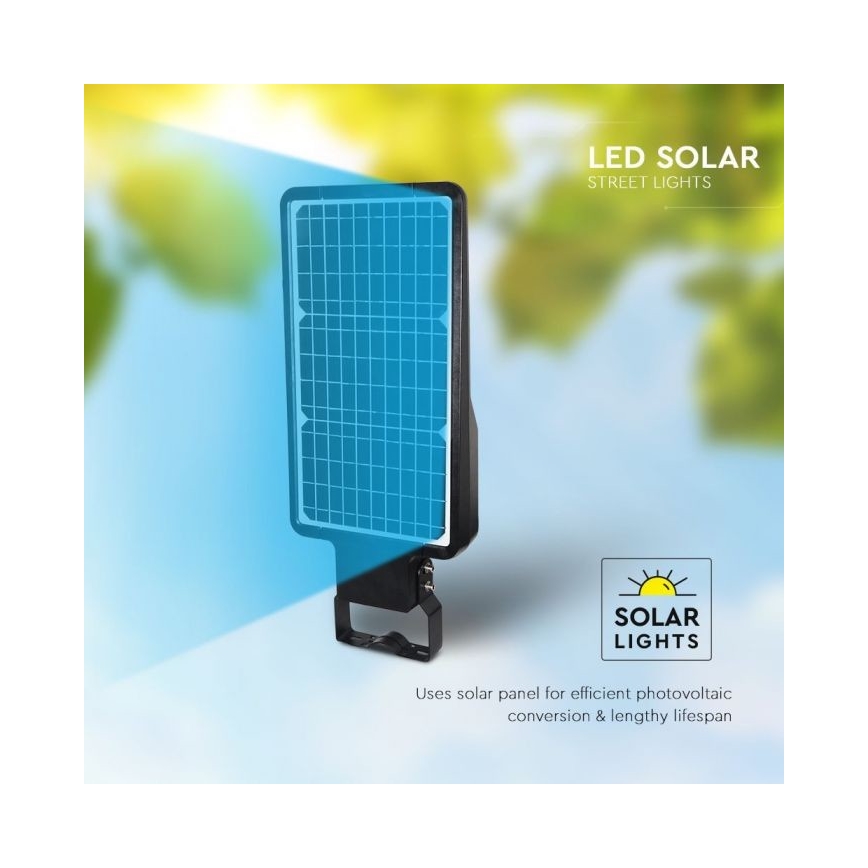 Solar LED Straatlamp met sensor LED/40W/9,6V IP65 6000K + afstandsbediening