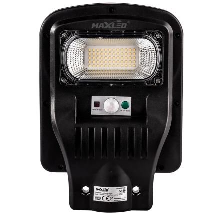 LED Dimbare zonne-straatlantaarn met sensor LED/60W/6V 5500 mAh 6500K IP65 zwart + afstandsbediening
