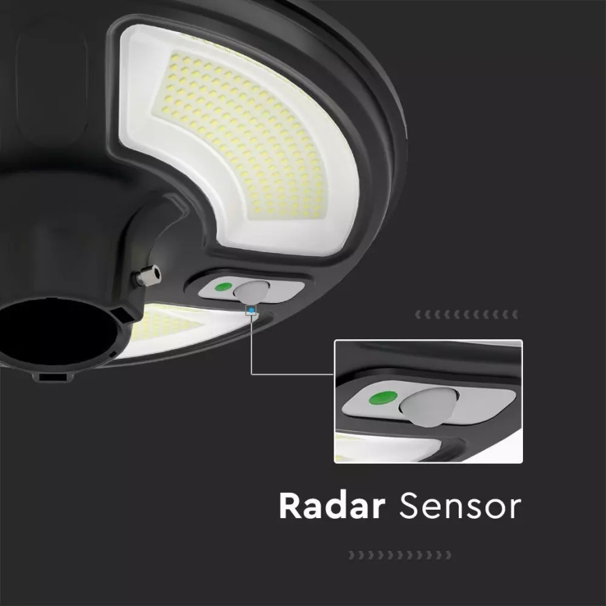 Solar LED Straatlamp met sensor LED/7,5W/3,2V IP65 4000K 15000 mAh + afstandsbediening