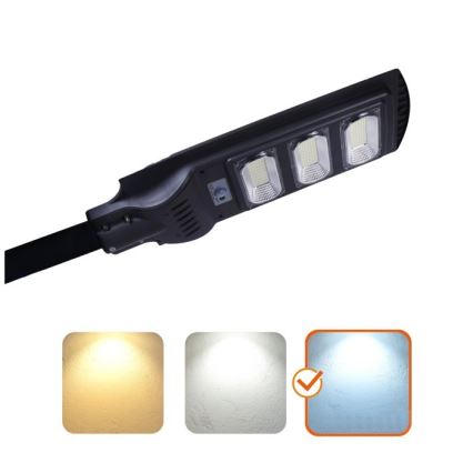 LED Dimbaar zonne- straat lamp met motion en dusk sensor URBI LED/8W/3,2V 6500K IP54 + afstandsbediening