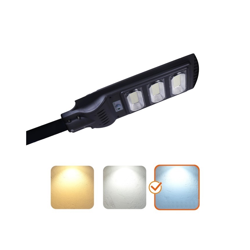 LED Dimbaar zonne- straat lamp met motion en dusk sensor URBI LED/8W/3,2V 6500K IP54 + afstandsbediening