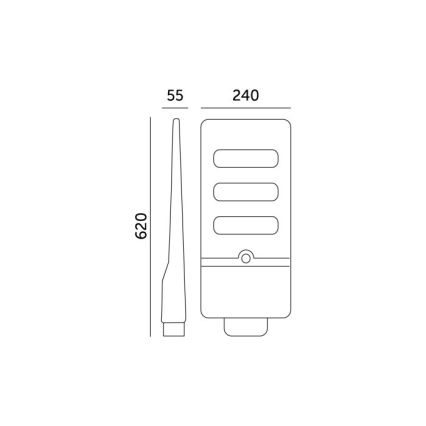 LED Dimbaar zonne- straat lamp met motion en dusk sensor URBI LED/8W/3,2V 6500K IP54 + afstandsbediening