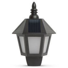 Solar LED Wand Lamp LED/0,2W/1,2V 400mAh IP44 zwart