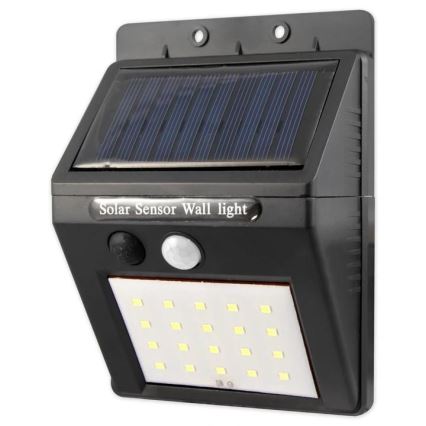 Solar LED Wand Lamp met Sensor en Extern Paneel LED/0,55W/3,7V IP65