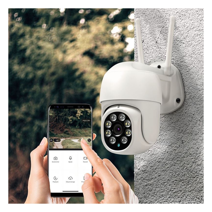 Slimme buitencamera met 2K 3MP-sensor, IP65, Wi-Fi en Tuya