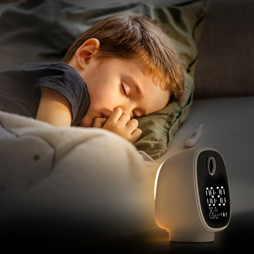 Slimme camera met wekker, thermometer en led-lampje 1296p 3Mpx 5V Wi-Fi Tuya IP65