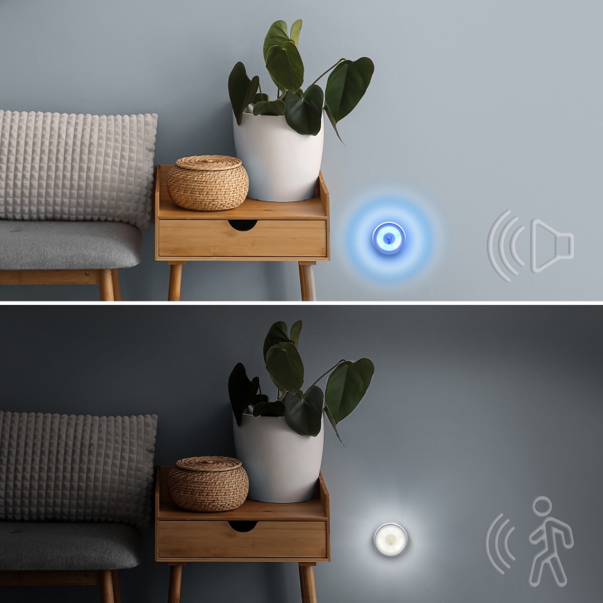 Draadloze deurbel met stekker met LED-verlichting en motion sensor 230V IP55