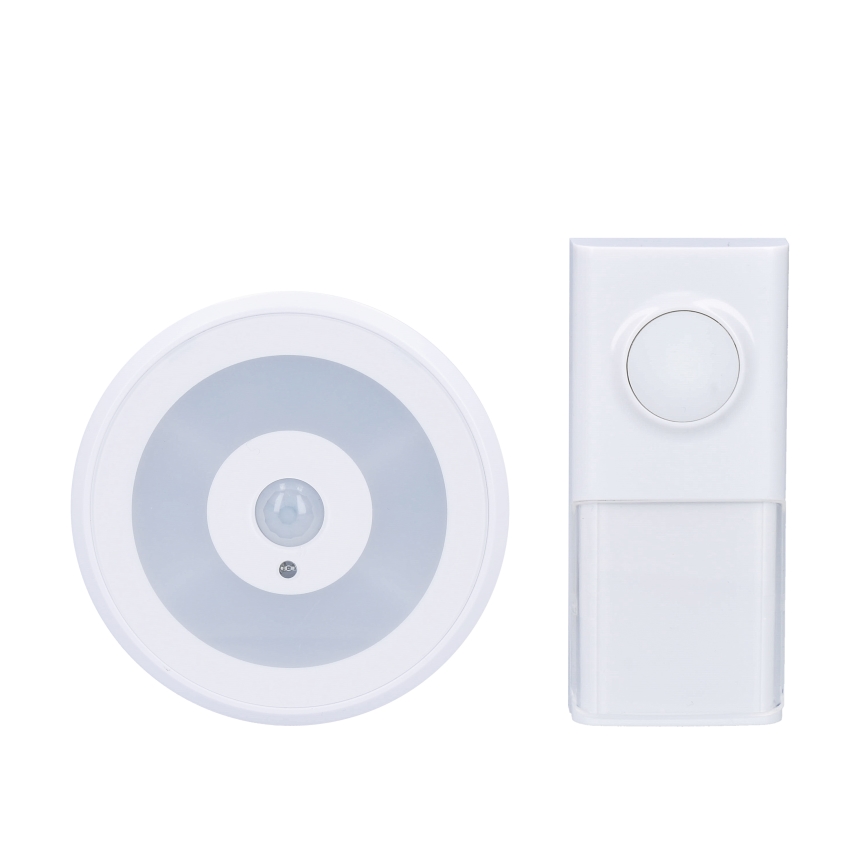 Draadloze deurbel met stekker met LED-verlichting en motion sensor 230V IP55